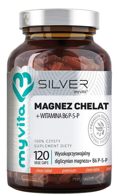 Myvita Silver - Magnez Chelat + Witamina B6 P-5-P – MyVita förpackning