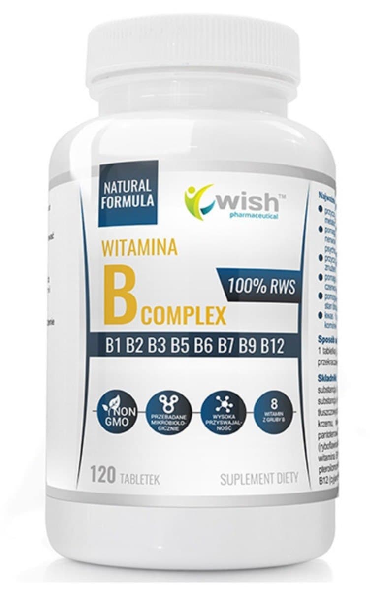 Wish Witamina B-complex 120 tabletten – Wish verpakking