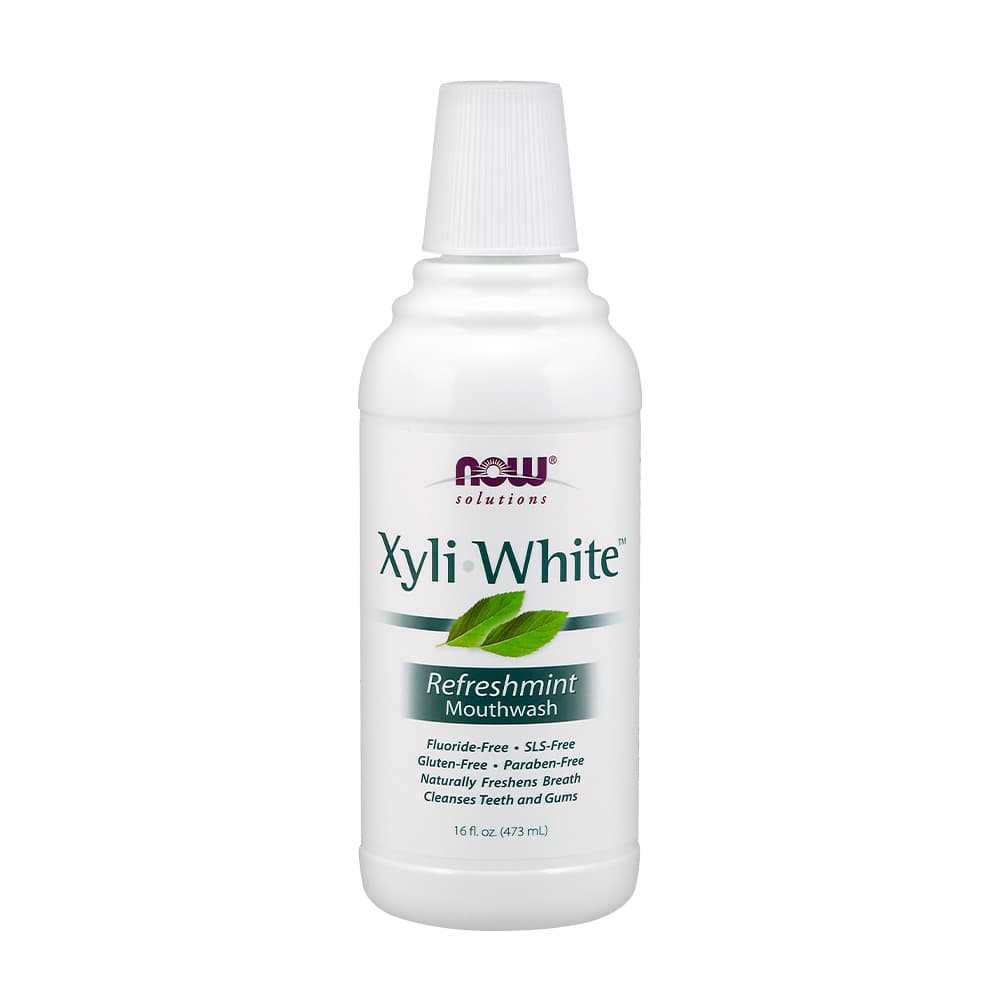 NOW Foods - Xyli White Refreshmint Munskölj - 473ml – NOW Foods förpackning