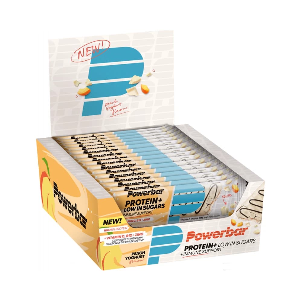 Powerbar Protein Plus Low Sugar + Immune Bar – Powerbar förpackning