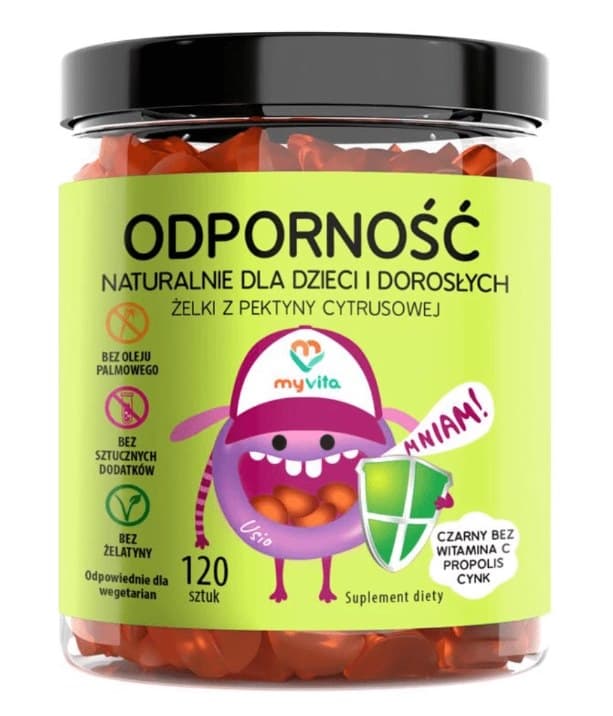 MyVita - Gummies Natural Citrus Pectin - 120 stycken – MyVita förpackning