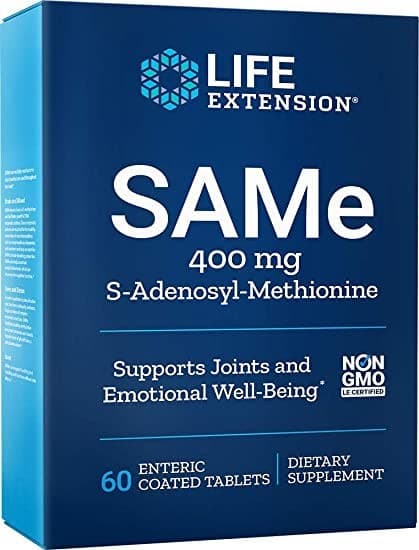 Life Extension - SAMe S-Adenosyl-Methionine, 400mg - 60 enterobelagda tabletter – Life Extension förpackning