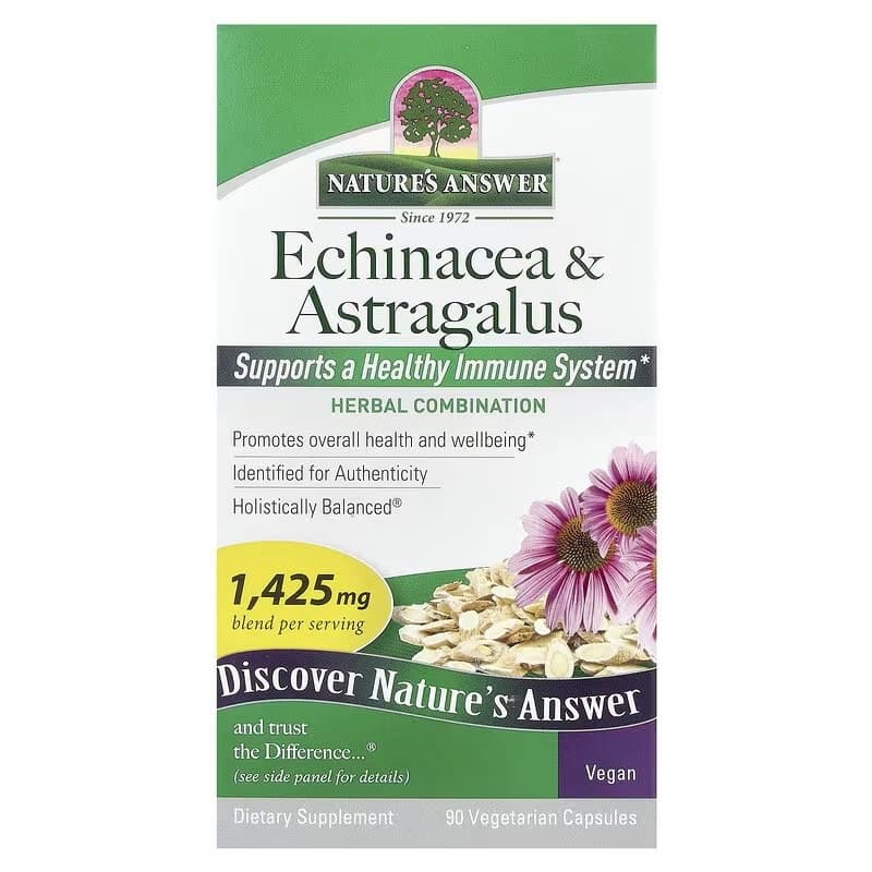 Echinacea & Astragalus - 90 Capsules – Nature's Answer verpakking
