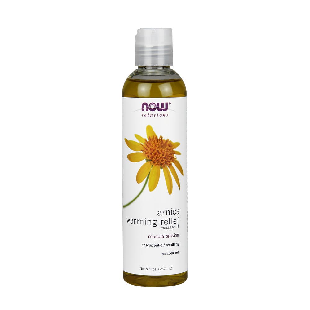NOW Foods Arnica Soothing Massage Oil 237 ml – NOW Foods förpackning