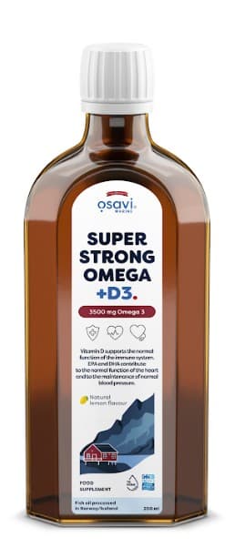 Super Strong Omega + D3, 3500mg Oméga 3 (Citron) - 250 ml | Osavi – Osavi Nature emballage