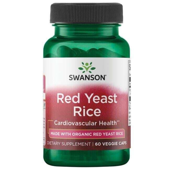 Swanson Rödjäst Ris 600mg Kapslar – Swanson förpackning