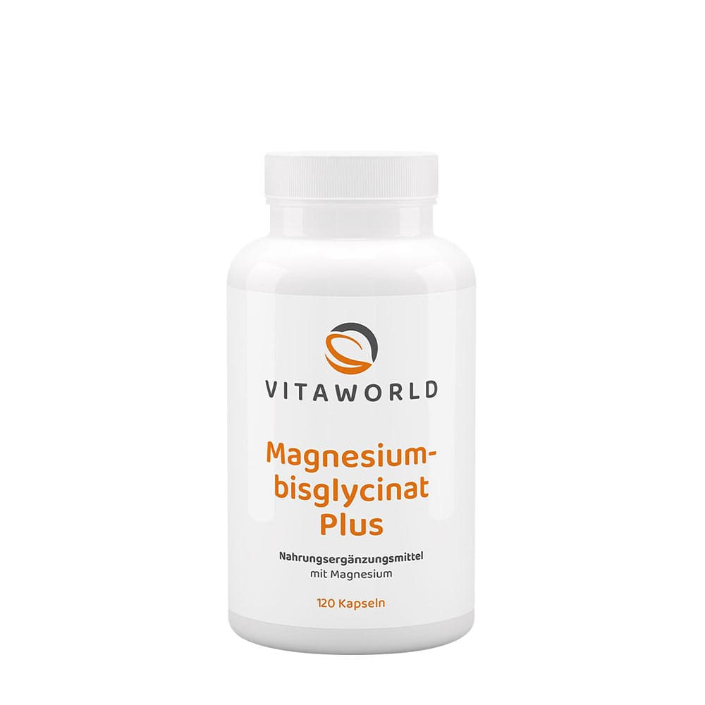 Vitaworld Magnesium Bisglycinate Plus 120 kapslar – Vitaworld förpackning