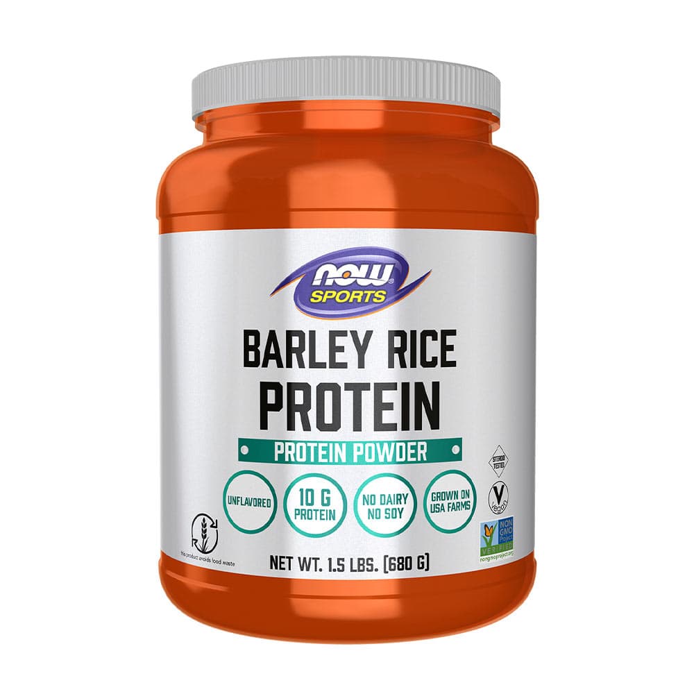 NOW Foods Barley Rice Protein Pulver 680g – NOW Foods förpackning