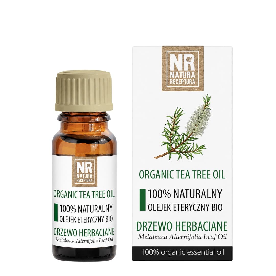 Natura Receptura - Organic Natural Tea Tree Essential Oil - 10ml – Natura Receptura förpackning