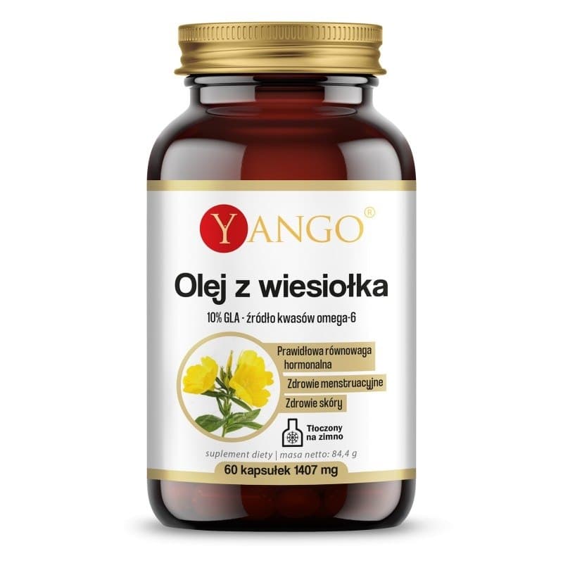 Yango Evening Primrose Oil 10% GLA - 60 kapslar – Yango förpackning
