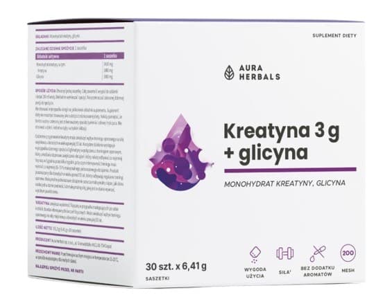 Aura Herbals - Creatine 3g + Glycine poudre