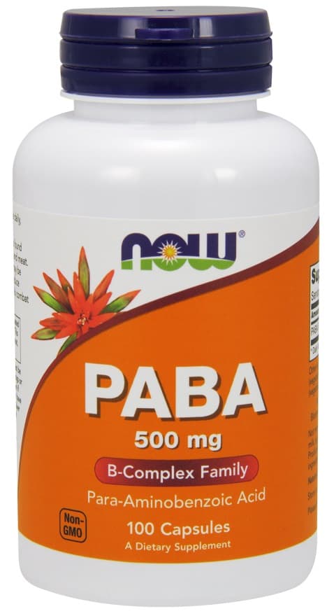 NOW Foods - PABA - 100 kapslar – NOW Foods förpackning