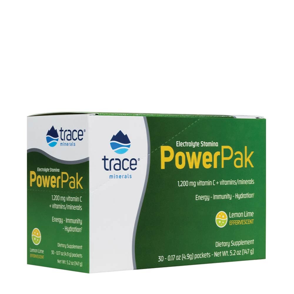 Trace Minerals Power Pak - Lemon Lime - 30 påsar – Trace Minerals förpackning