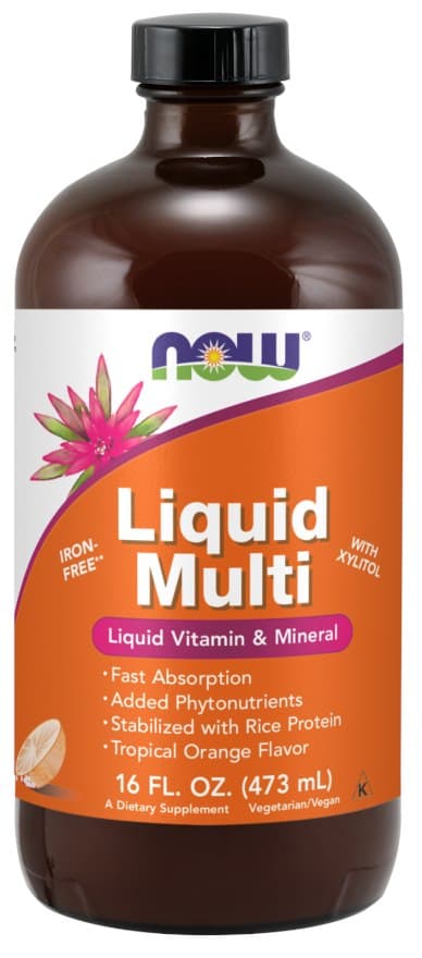 NOW Foods - Liquid Multivitamin 473ml – NOW Foods förpackning
