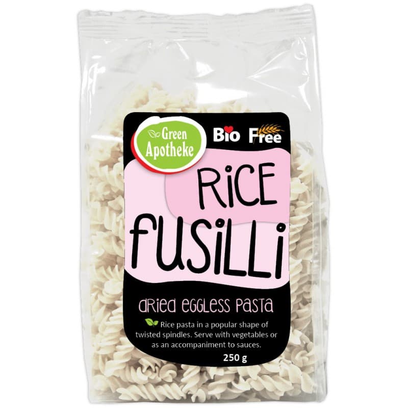 Apotheke Makaron Ryżowy Świderki Fusilli Bezglutenowy BIO 250 g | Bio Planet – Green Apotheke förpackning