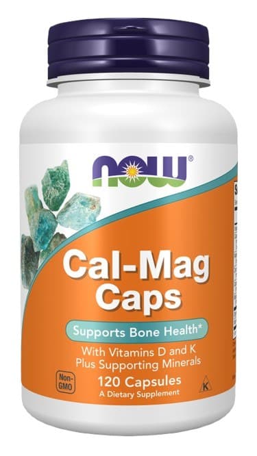 Kalcium Magnesium Kapslar 120 kapslar | NOW Foods – NOW Foods förpackning