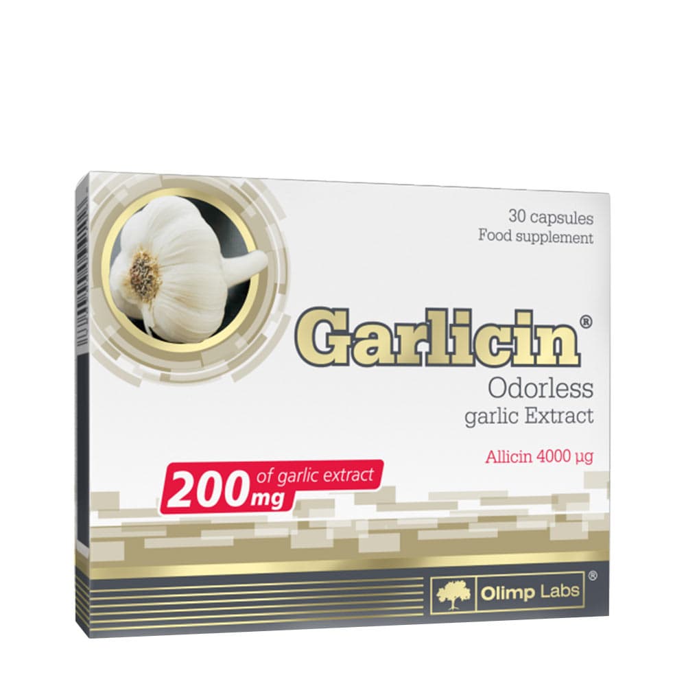 Olimp Labs Garlicin Odorless Garlic Extract 30 kapslar – Olimp Labs förpackning