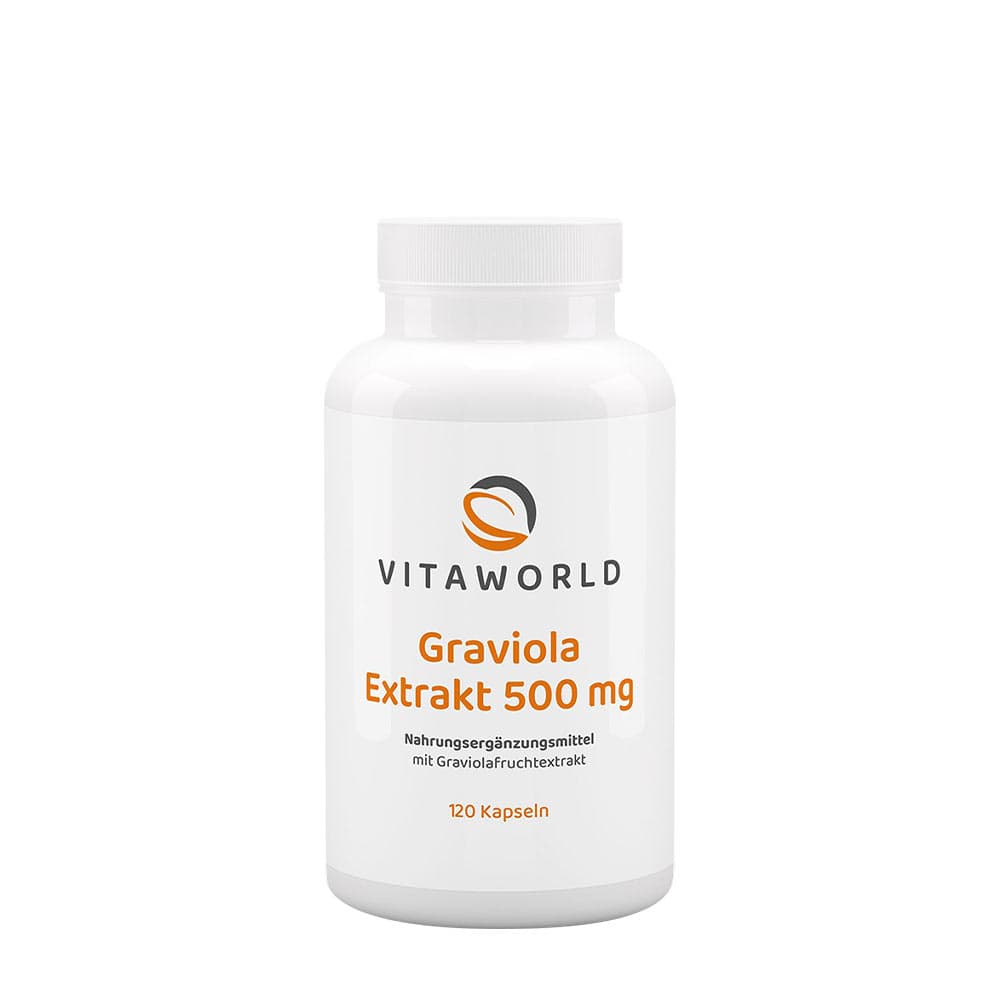 Vitaworld - Graviola Extract - 120 Kapslar – Vitaworld förpackning