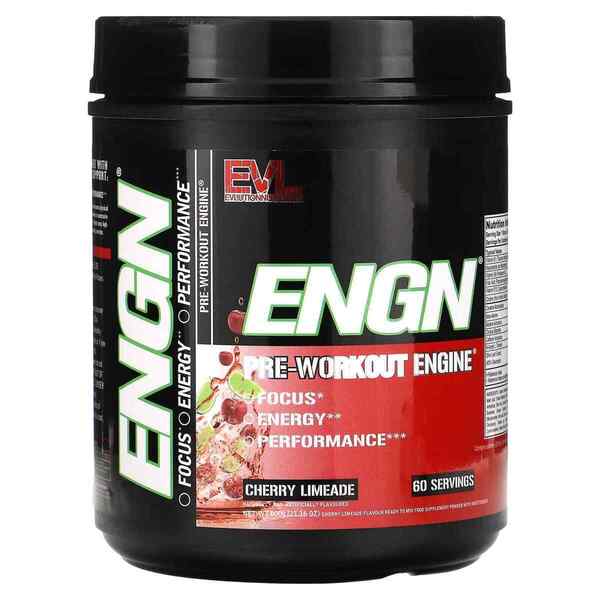 EVLution Nutrition ENGN Pre-Workout Engine 270 g pulver – EVLution Nutrition förpackning