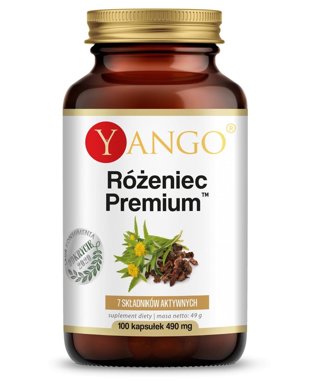 Yango Rhodiola Premium - 100 kapslar – Yango förpackning