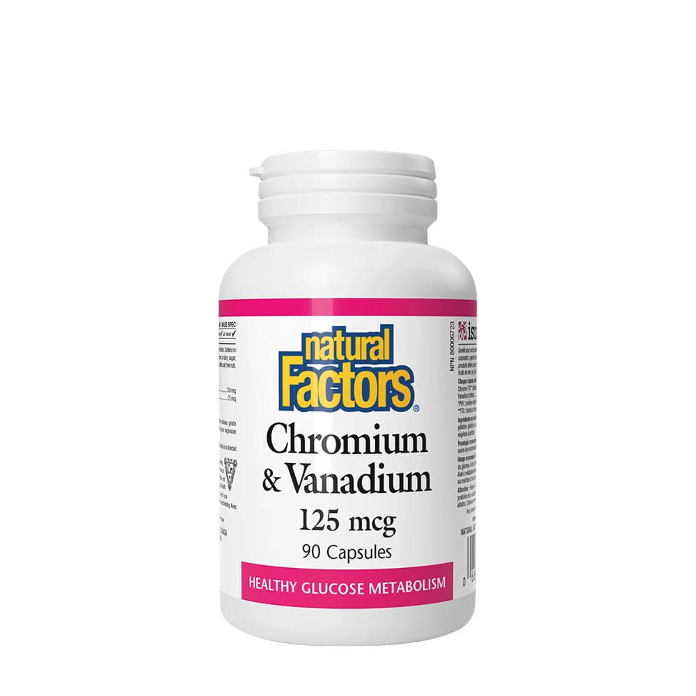 Natural Factors - Chrome & Vanadium - 90 Capsules