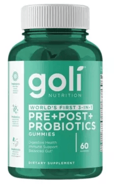 Goli Nutrition - Pre+Post+Probiotics Gummies - 60 comprimés à mâcher – Goli Nutrition emballage