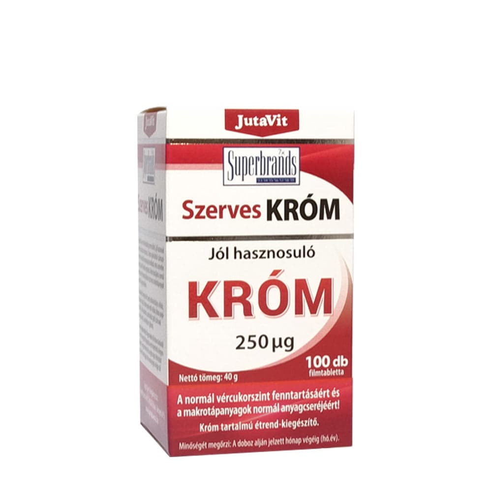 Jutavit - Organic Chromium 200 mcg, 90 kapslar – Jutavit förpackning