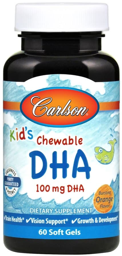Kids Gummies DHA, 100mg Orange - 60 Sgels | Carlson
