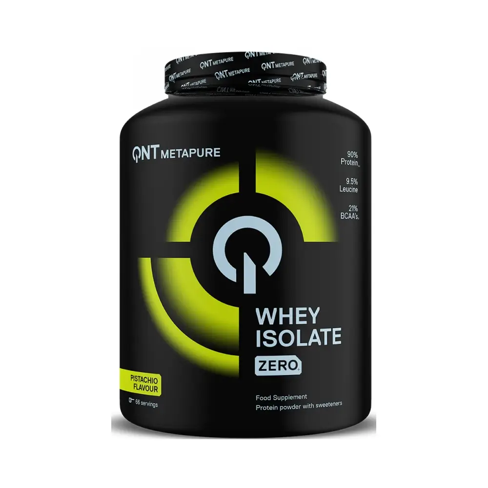 QNT LIFE - Metapure Zero Carb Whey Isolate - Pistachio – QNT förpackning