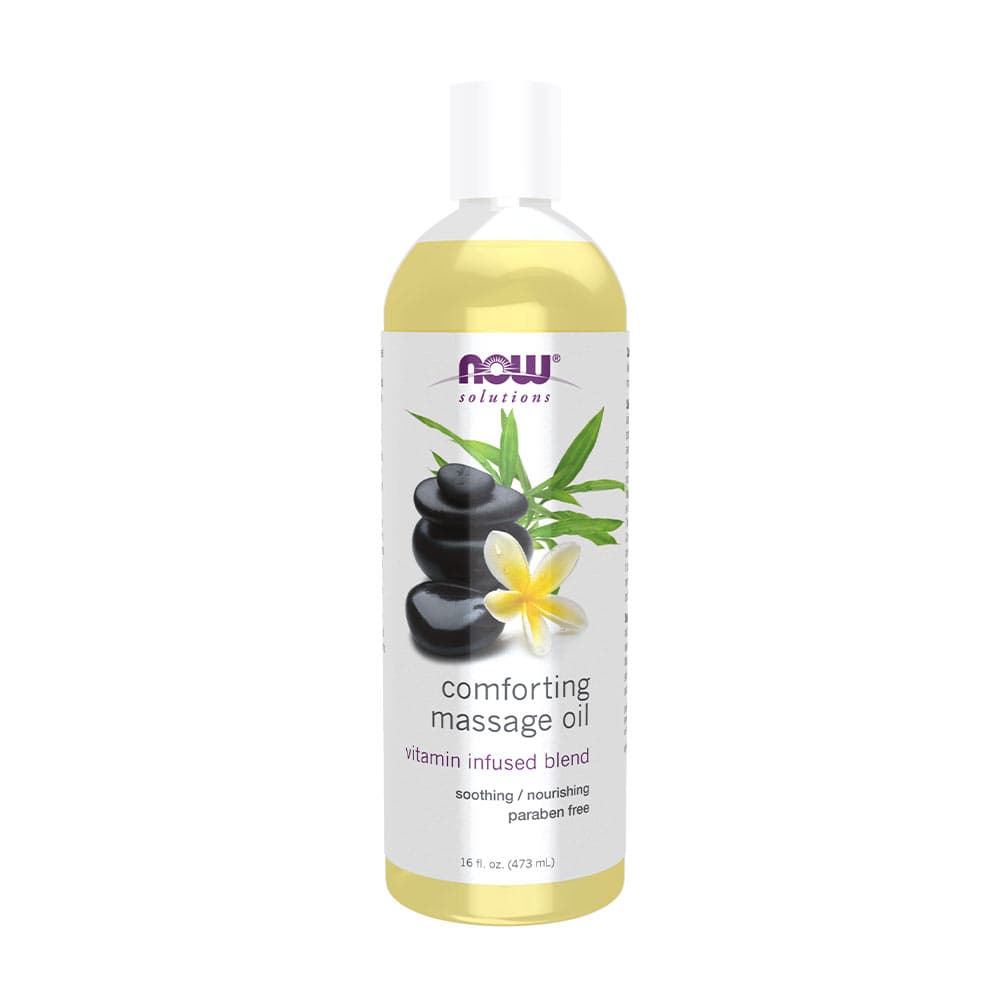 NOW Foods Comforting Massage Oil 473 ml – NOW Foods förpackning