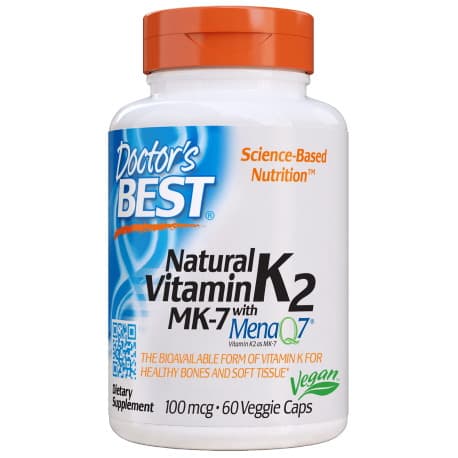 Doctor's Best - Natural Vitamin K2 MK-7 With MenaQ7 - 60 Vcaps – Doctor's Best förpackning