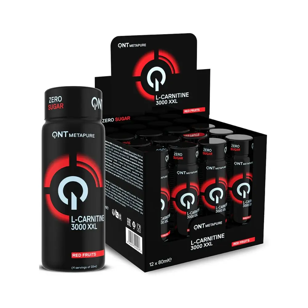 Qnt Life - L-Carnitine Shot 3000mg (12X80ml) - Red Fruits – QNT förpackning