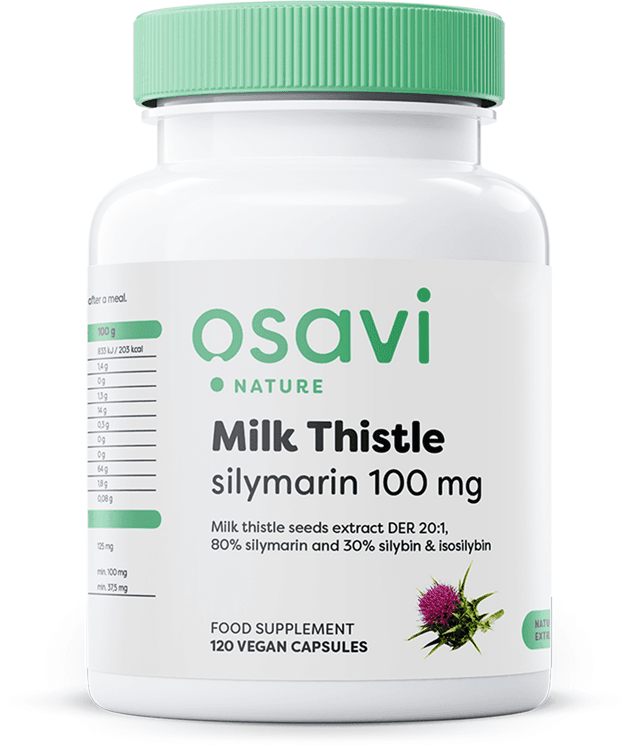 Osavi - Milk Thistle, Silymarin 100mg - 120 Vcaps – Osavi verpakking