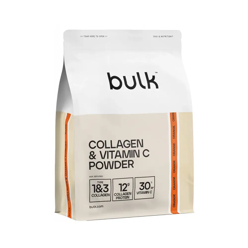Bulk Kollagen & Vitamin C Pulver – Apelsin – Bulk förpackning