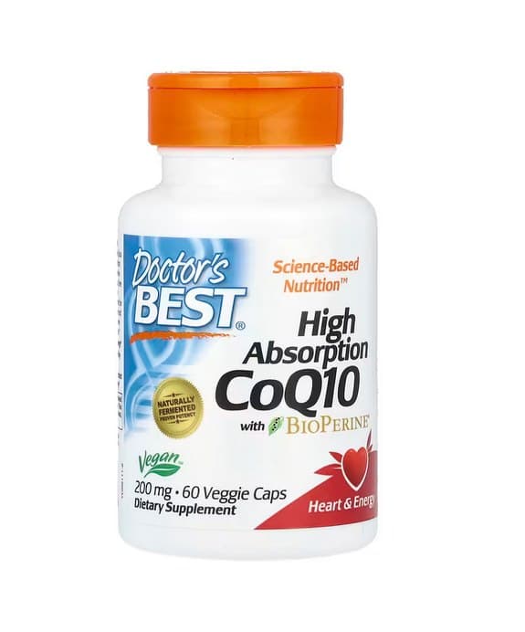 High Absorption CoQ10 mit Bioperine 200 mg - 60 Kapseln – Doctor's Best Verpackung