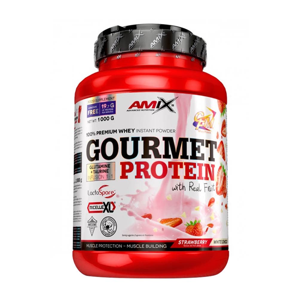 Amix Gourmet Protein 100% Premium Whey Instant Pulver – Amix förpackning