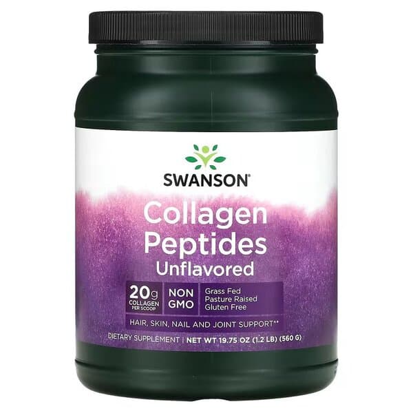 Swanson - Kollagenpeptider, Neutral - 560 g – Swanson förpackning