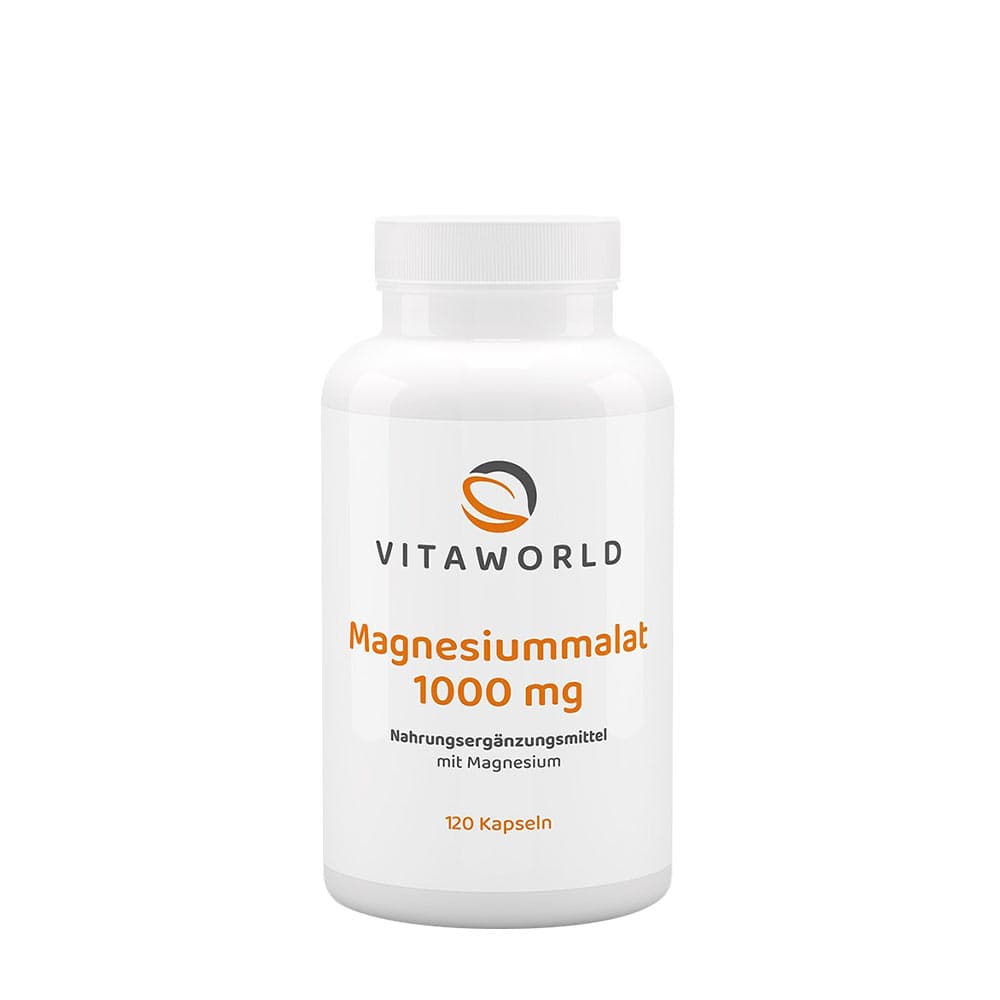 Vitaworld - Magnesium Malate - 1000mg, 120 kapslar – Vitaworld förpackning