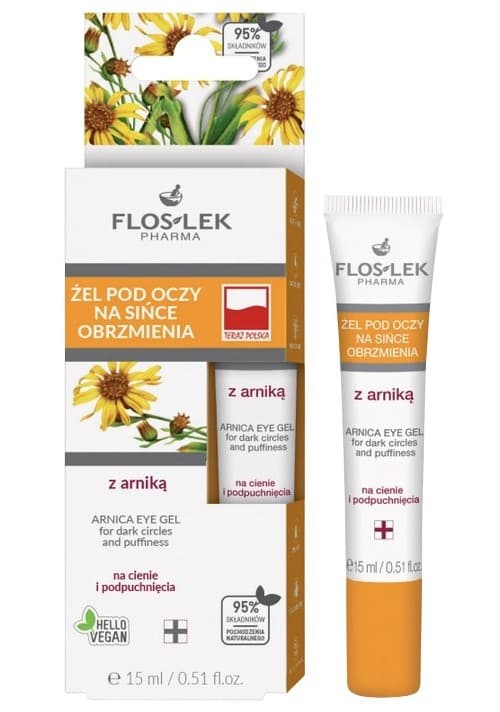 Flos-Lek - Arnica Eye Gel Til Blå mærker og Hævelser 15ml – Flos-Lek emballage