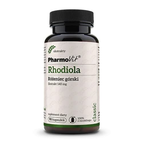 Pharmovit Rhodiola 4:1 140 mg 90 kapslar – Pharmovit förpackning