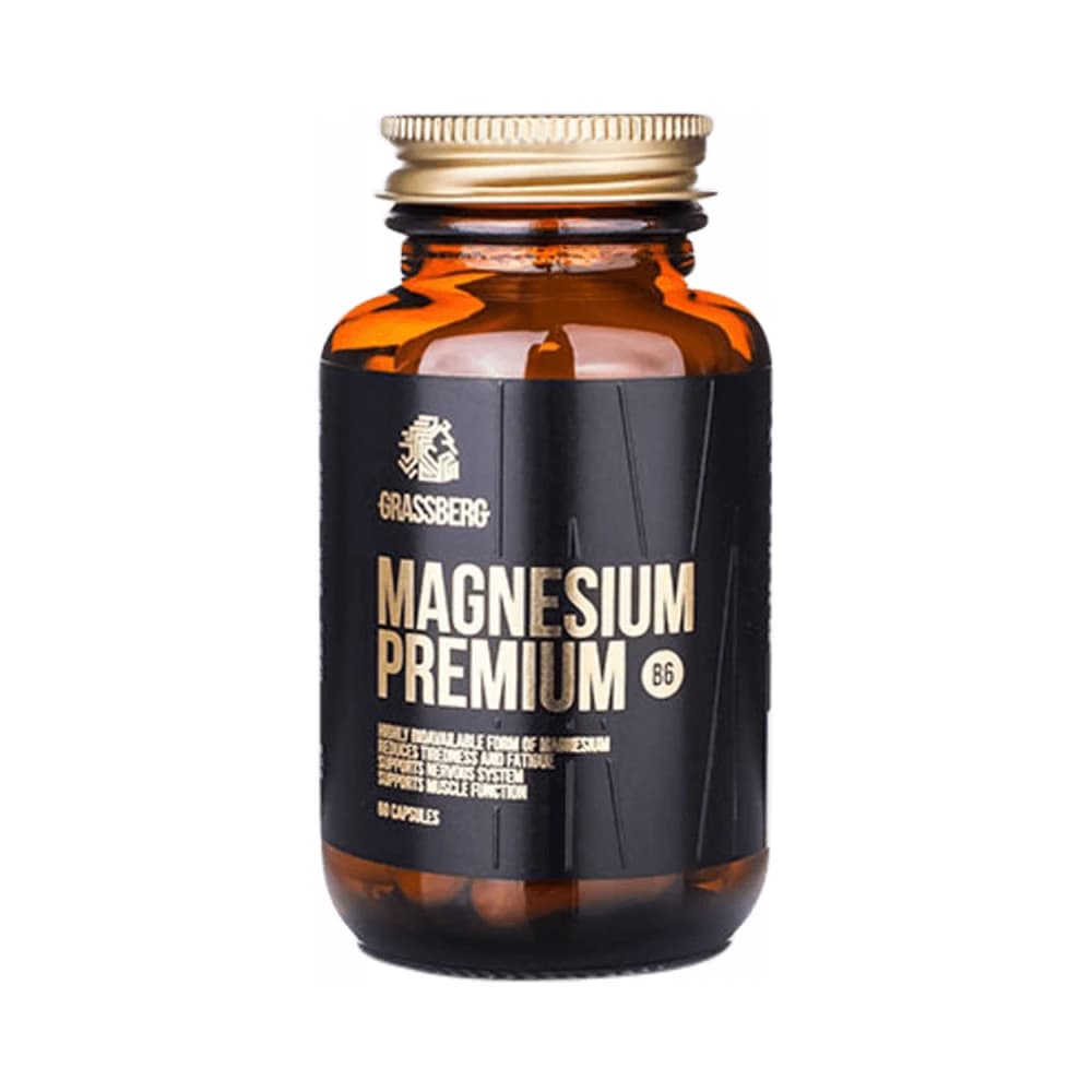 Grassberg Magnesium Premium B6 - 60 kapsułek – Grassberg opakowanie
