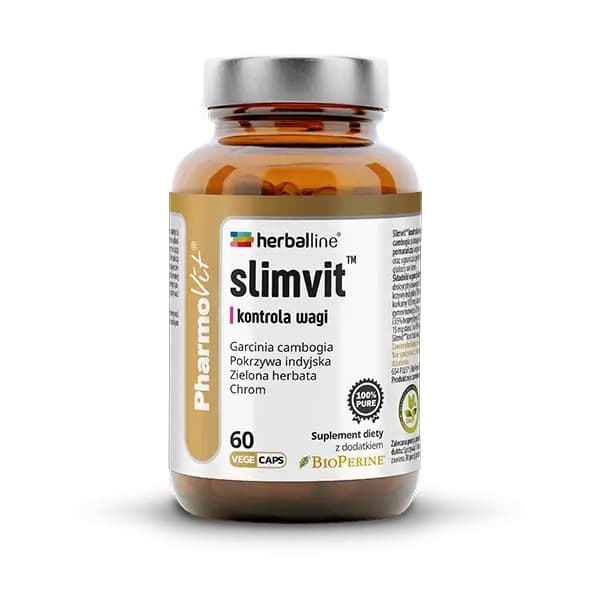 Pharmovit Slimvit kontrola wagi 60 vege cápsulas – Pharmovit empaque