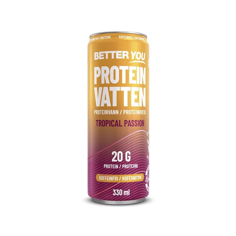 Woda proteinowa Tropical Passion bez kofeiny 330ml – Better You opakowanie