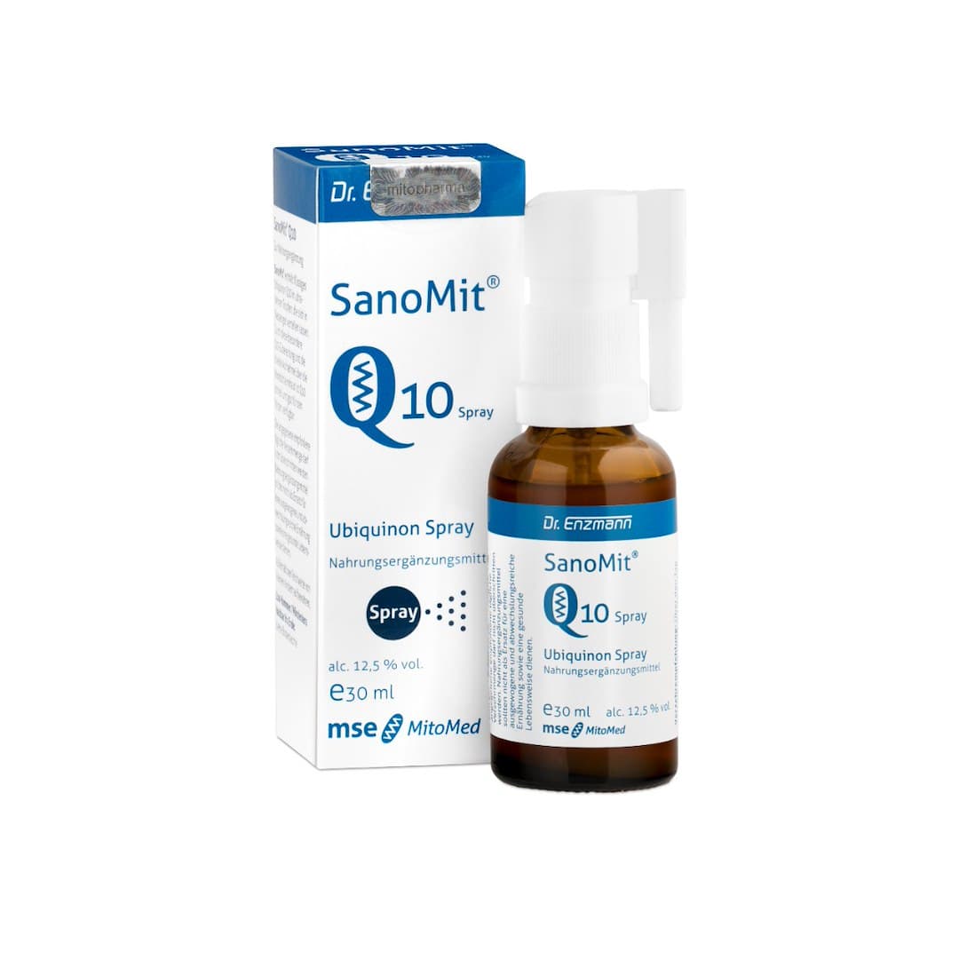 Mitopharma - (Dr. Enzmann) - Sanomit Q10 Ubiquinone Drops 30ml – mitopharma Verpackung