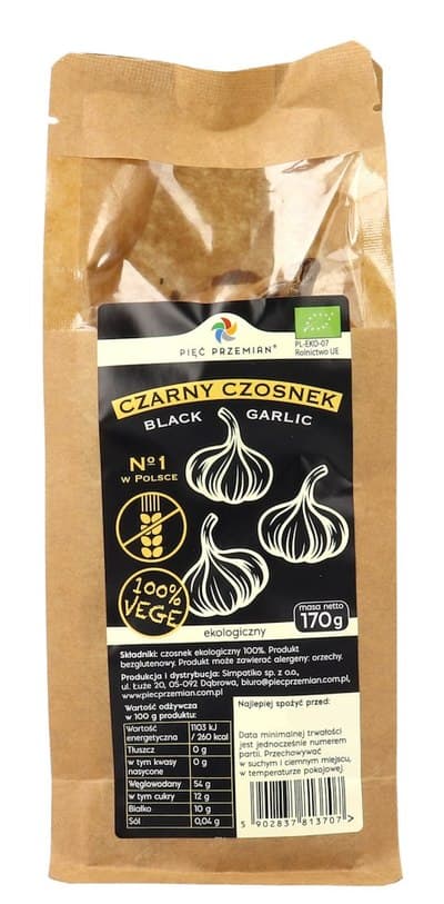 Pięć Przemian - Biologiska svarta vitlökslökar - 170 g