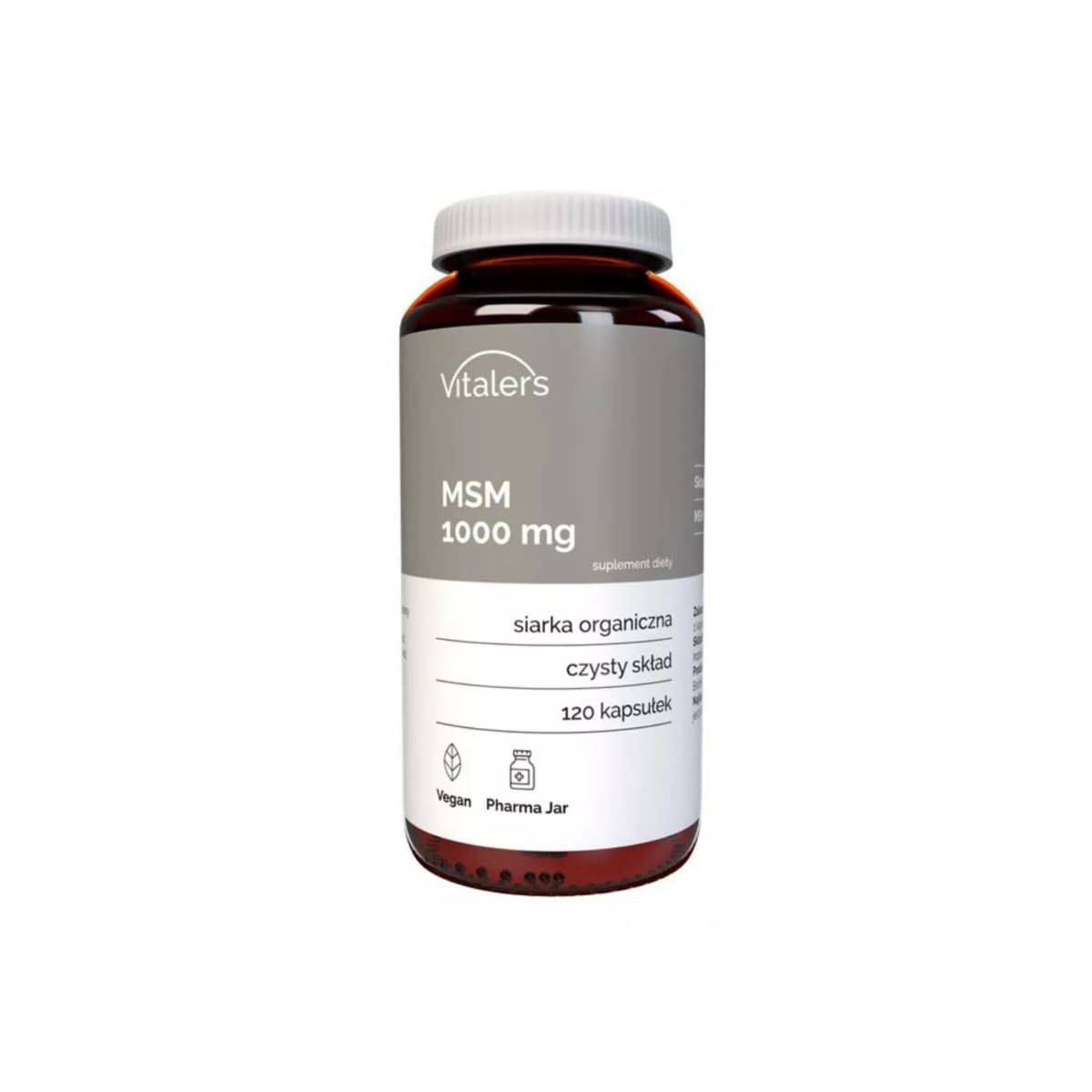 Vitalers - MSM 1000 mg 120 capsules – Vitaler's packaging
