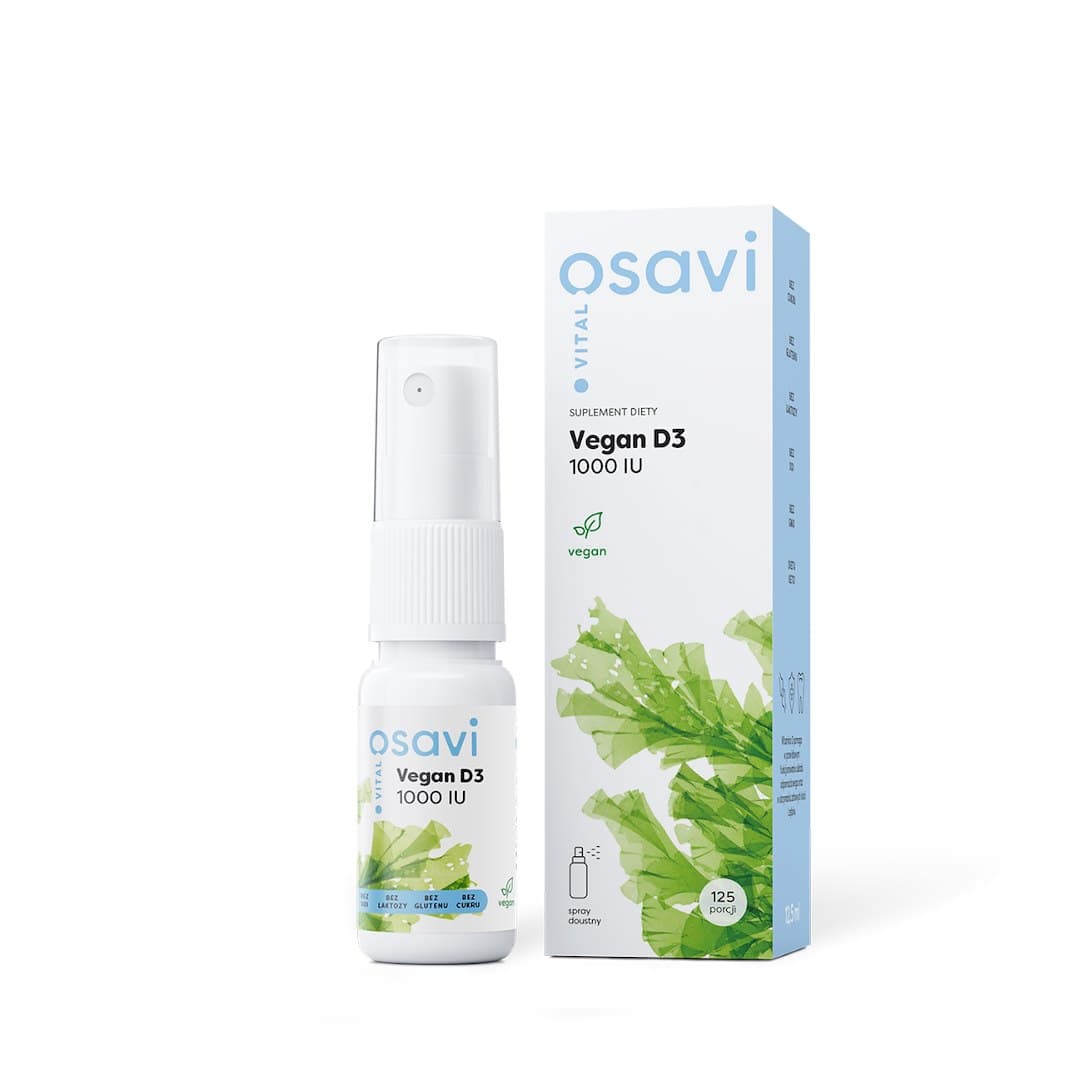 Osavi Vitamina D3 1000 IU vegansk spray – Osavi förpackning