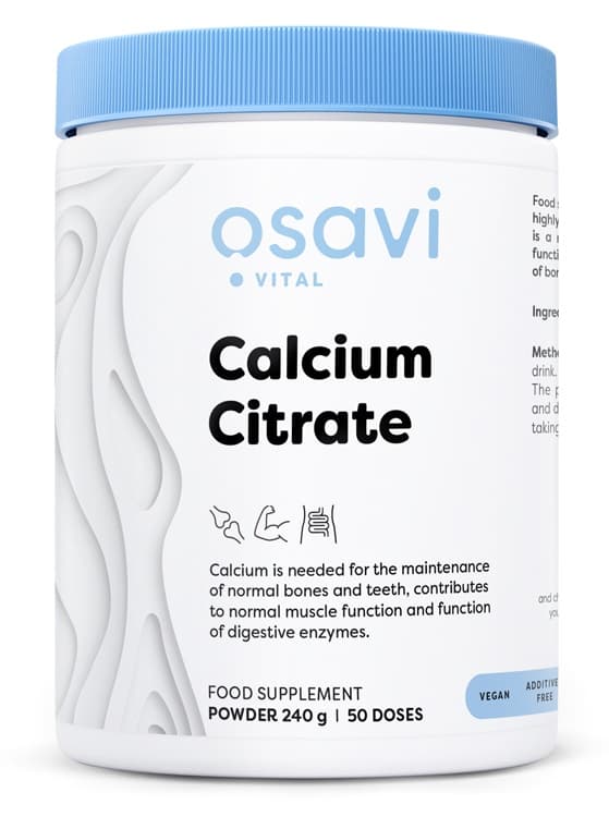 Calcium Citrate, Pulver - 240g | Osavi – Osavi förpackning