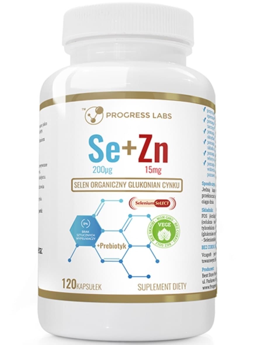 Progress Labs Selen Organiczny + cynk 120 Kapseln – Progress Labs Verpackung