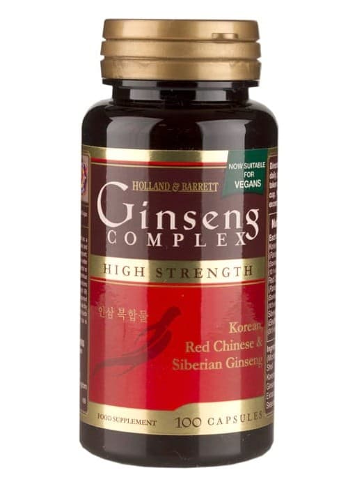 Holland & Barrett Ginseng Complex 100 capsule – Holland & Barrett confezione